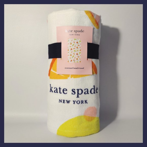 kate spade Bath Nwt Kate Spade Oversized Beach Towel Citrus